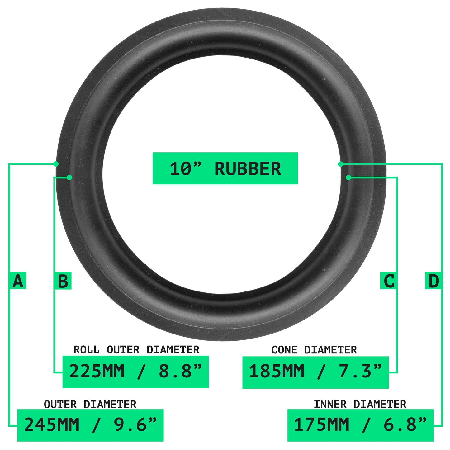 10" Rubber Repair Kit (B) - OD:245MM ID:175MM