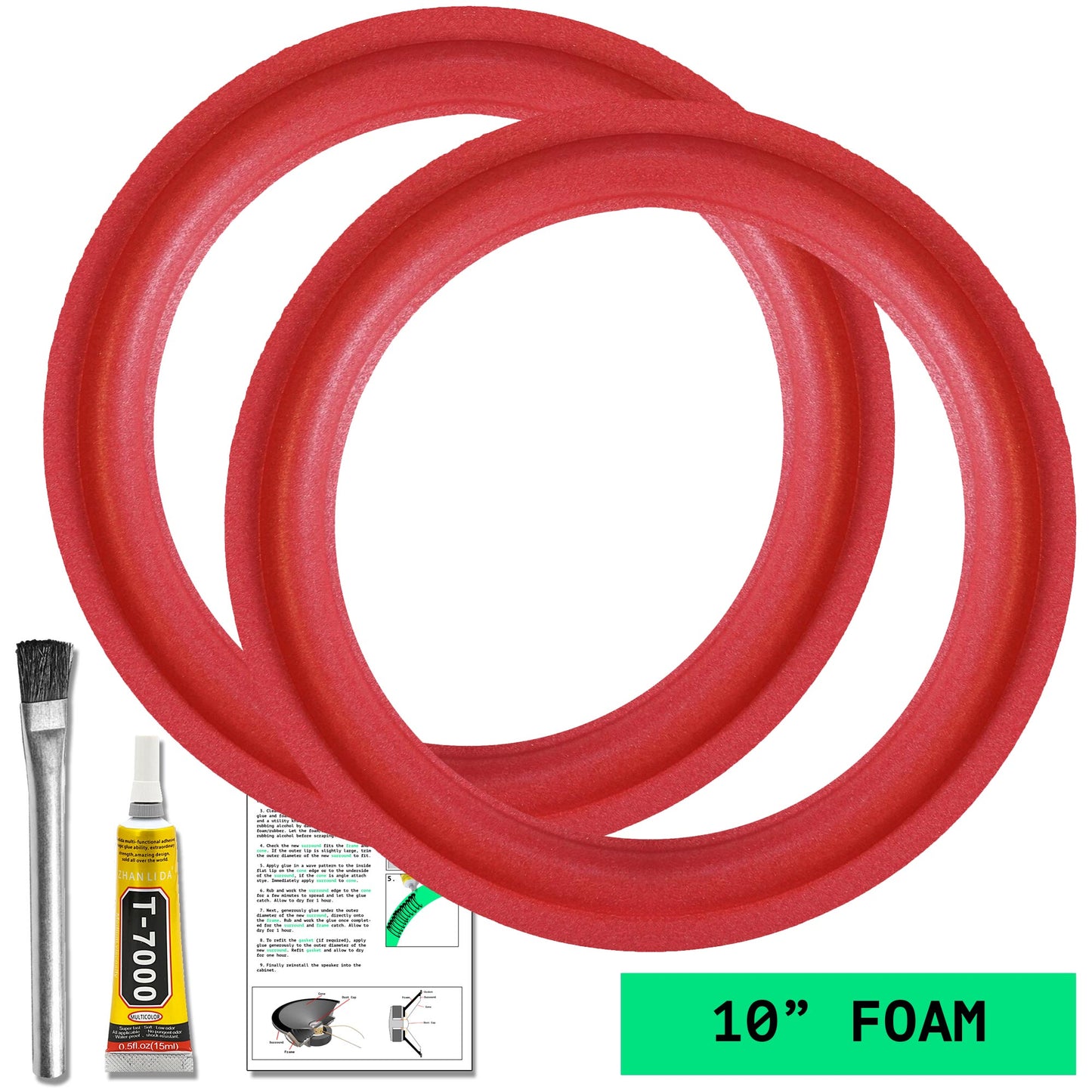 Sound Dynamics Red Foam Repair Kit - OD:245MM ID:180MM