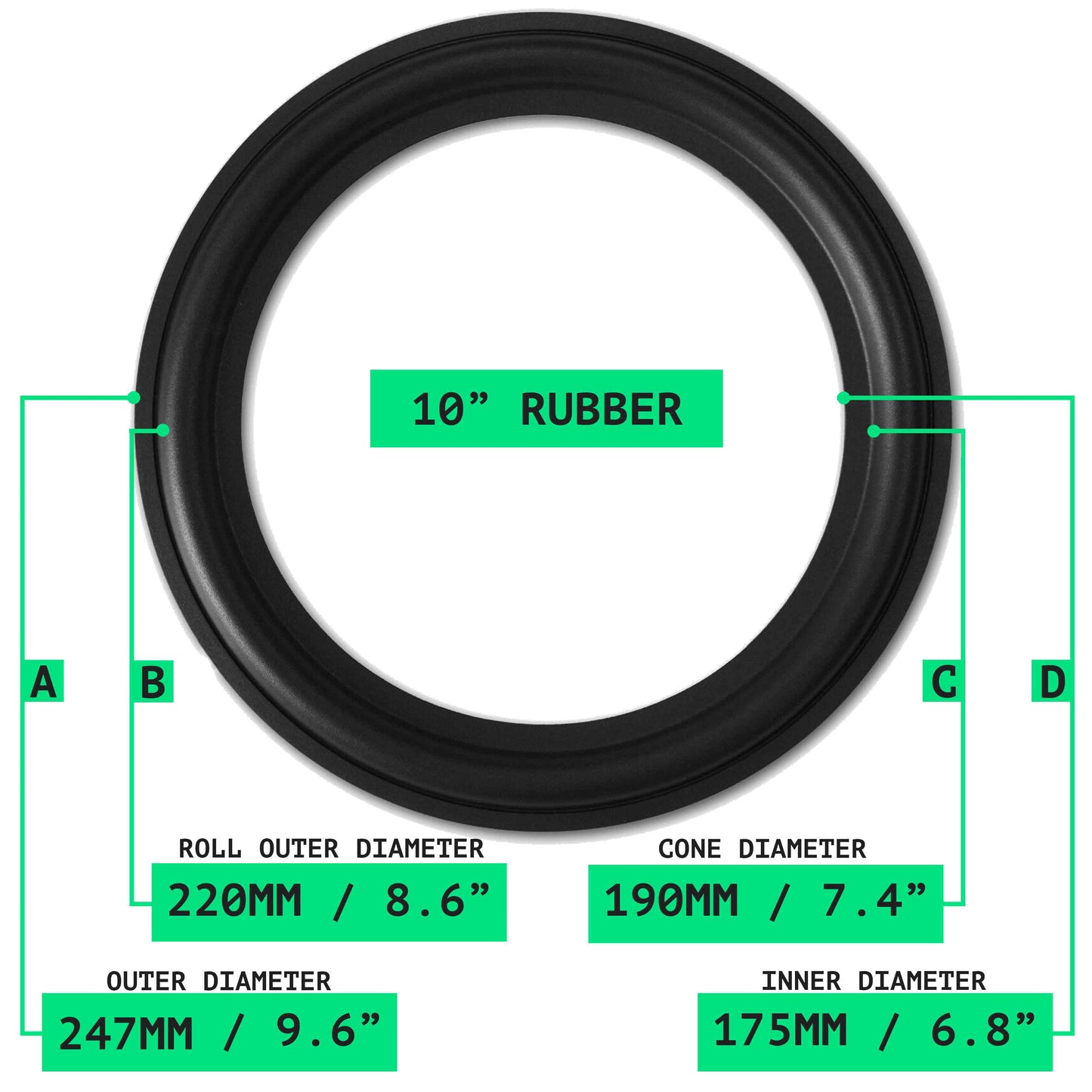 10" Rubber Repair Kit - OD:240MM ID:185MM