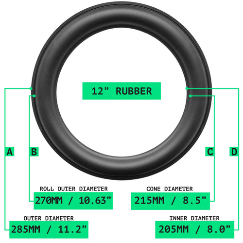 12" Rubber Surround - OD:285MM ID:205MM