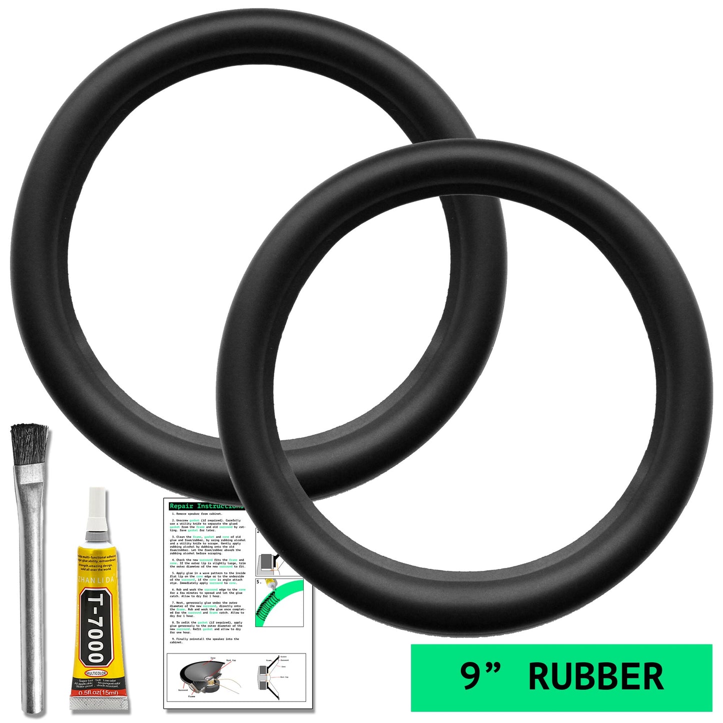 9" Rubber Surround - OD:225MM ID:170MM
