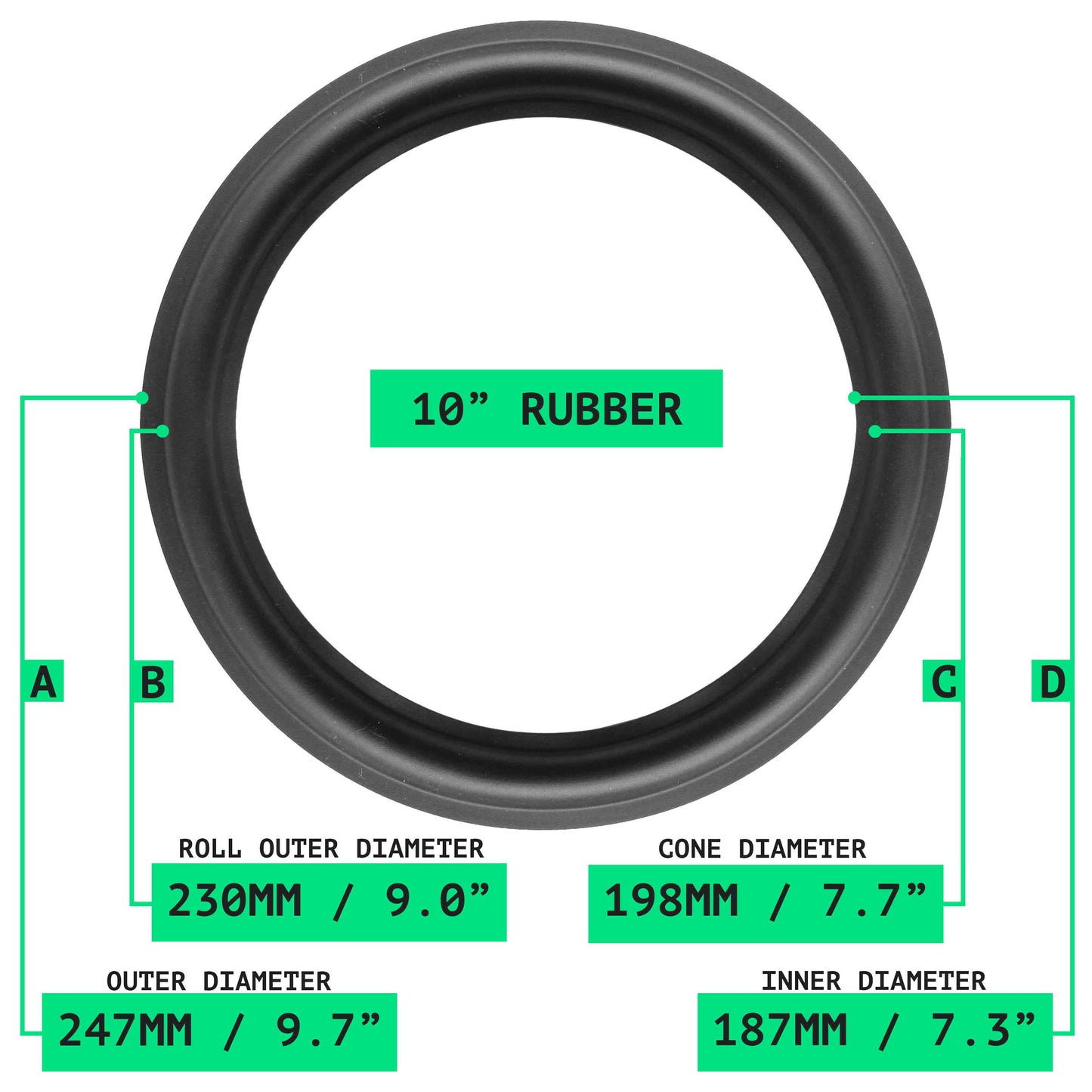 10" Rubber Repair Kit (E) - OD:247MM ID:187MM