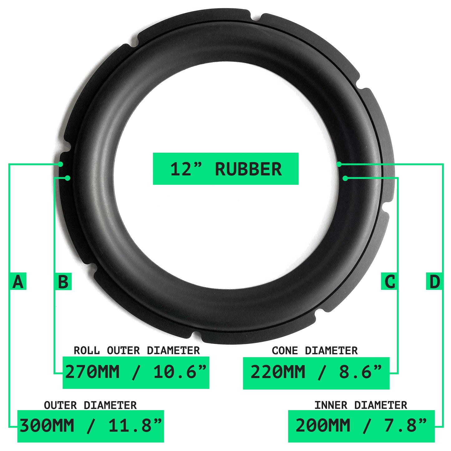 12" Rubber Repair Kit - OD:300MM ID:200MM