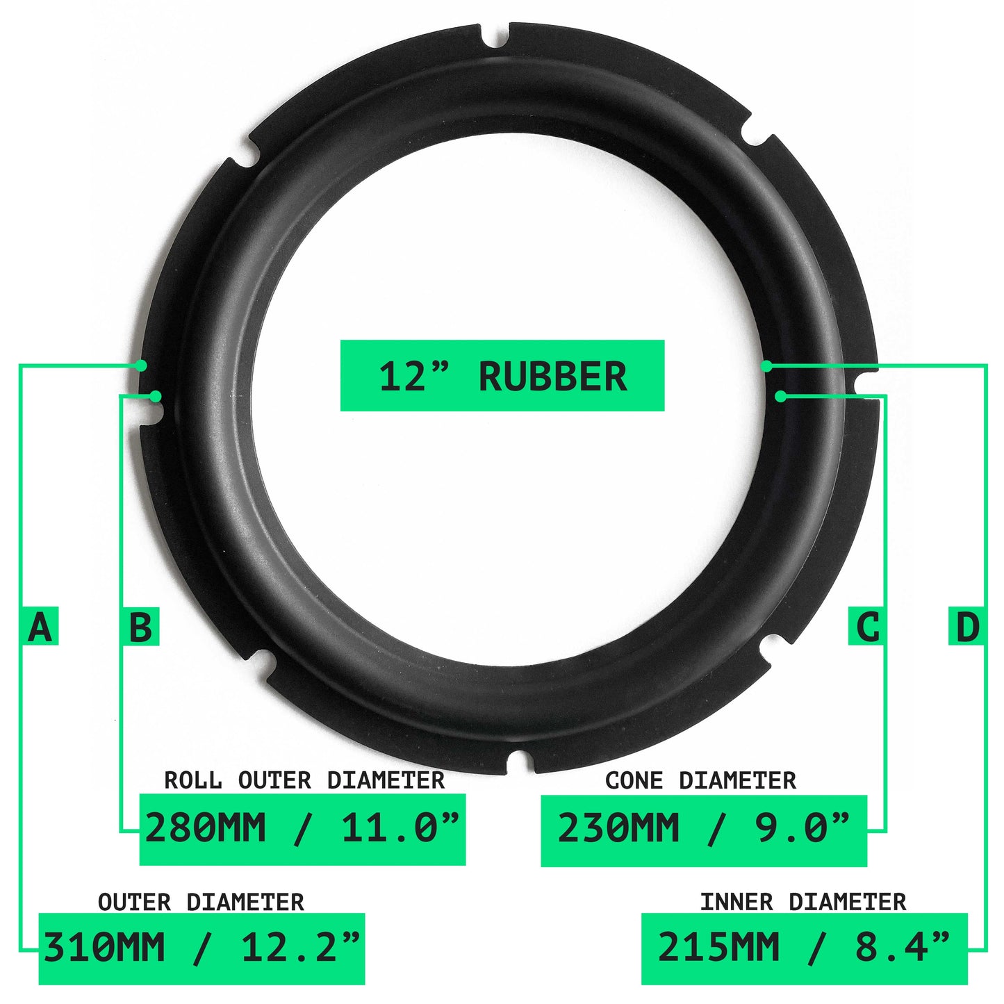 12" Rubber Repair Kit - OD:310MM ID:215MM