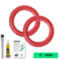 5 inch red foam repair kit: two red foam surrounds, T7000 glue, applicator brush and paper instructions