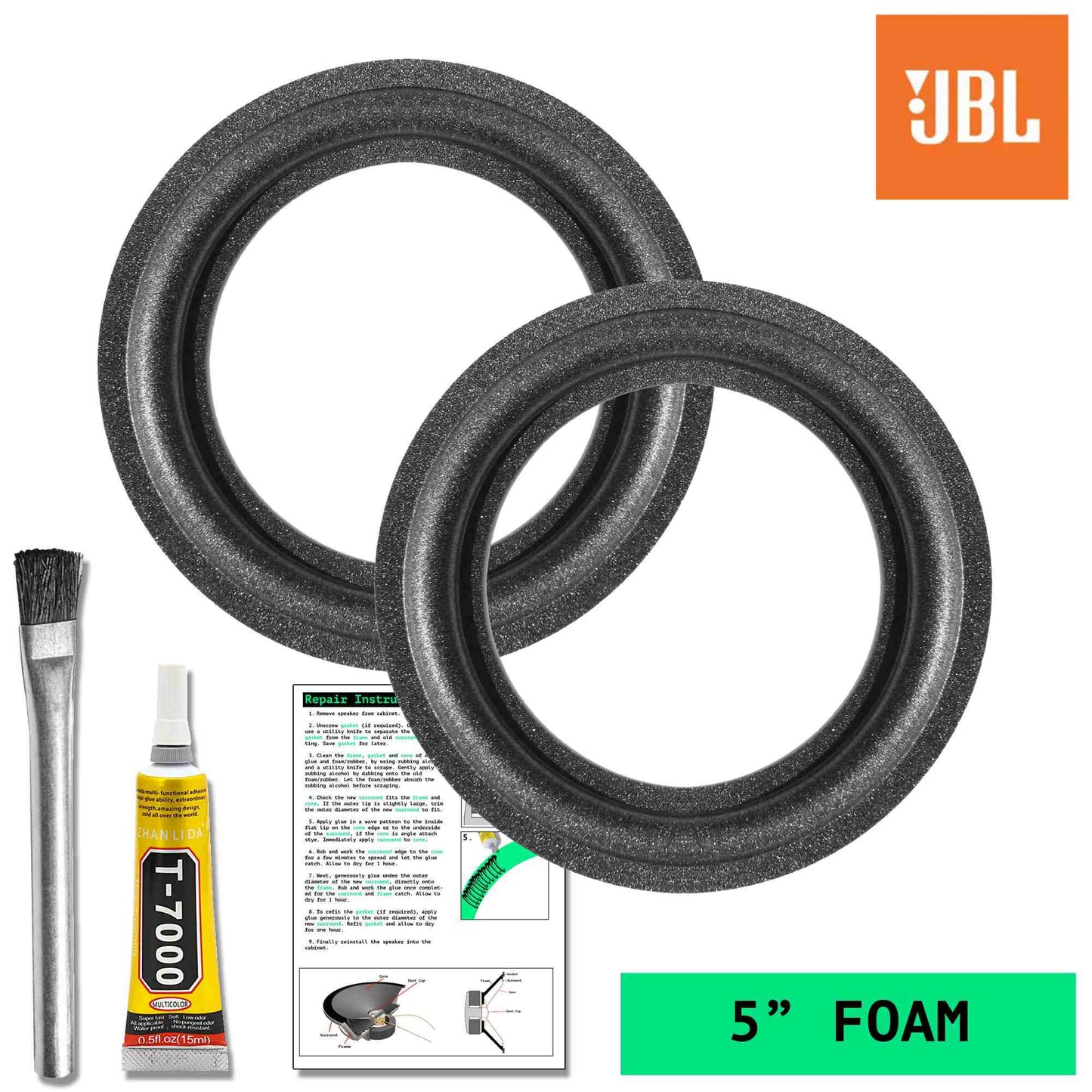 JBL Control One 1/1C/1G/SB1/1SE Foam Woofer Speaker Surrounds Repair Kit