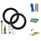 6 inch rubber speaker surround repair kit contents: 2 surrounds, 2 tubes of T7000 glue, applicator brush, instructions, scraper tool kit and IPA prep wipes