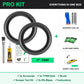 8 inch foam speaker surround PRO repair kit - 2x surrounds, 2x T7000 glue, brush, scraper tool kit, IPA prep wipes and instructions