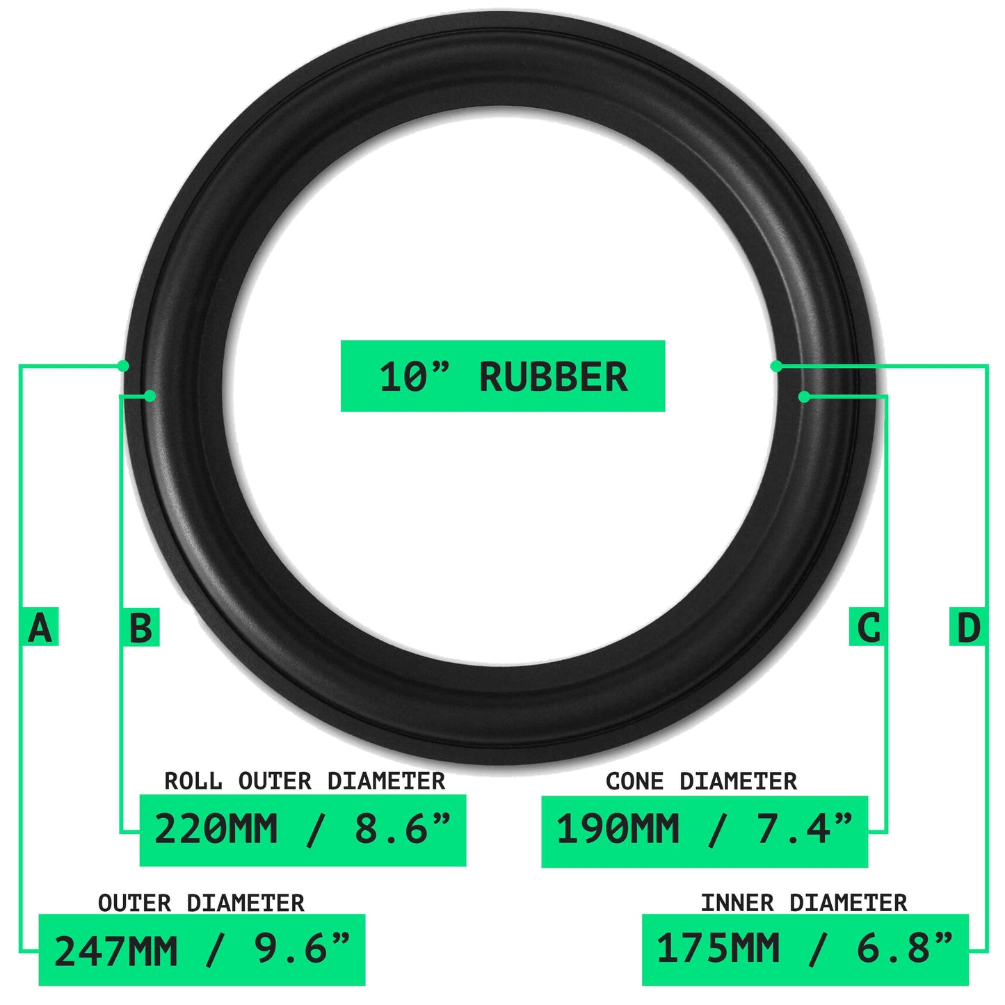 10" Rubber Repair Kit - OD:247MM ID:175MM