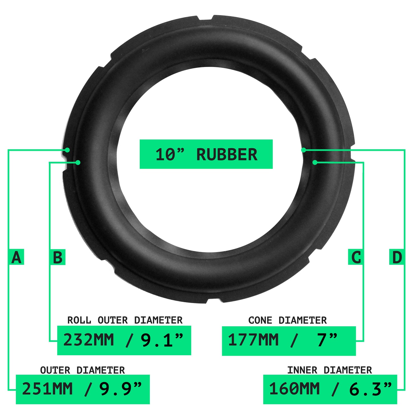 10" Rubber Repair Kit - OD:251MM ID:160MM