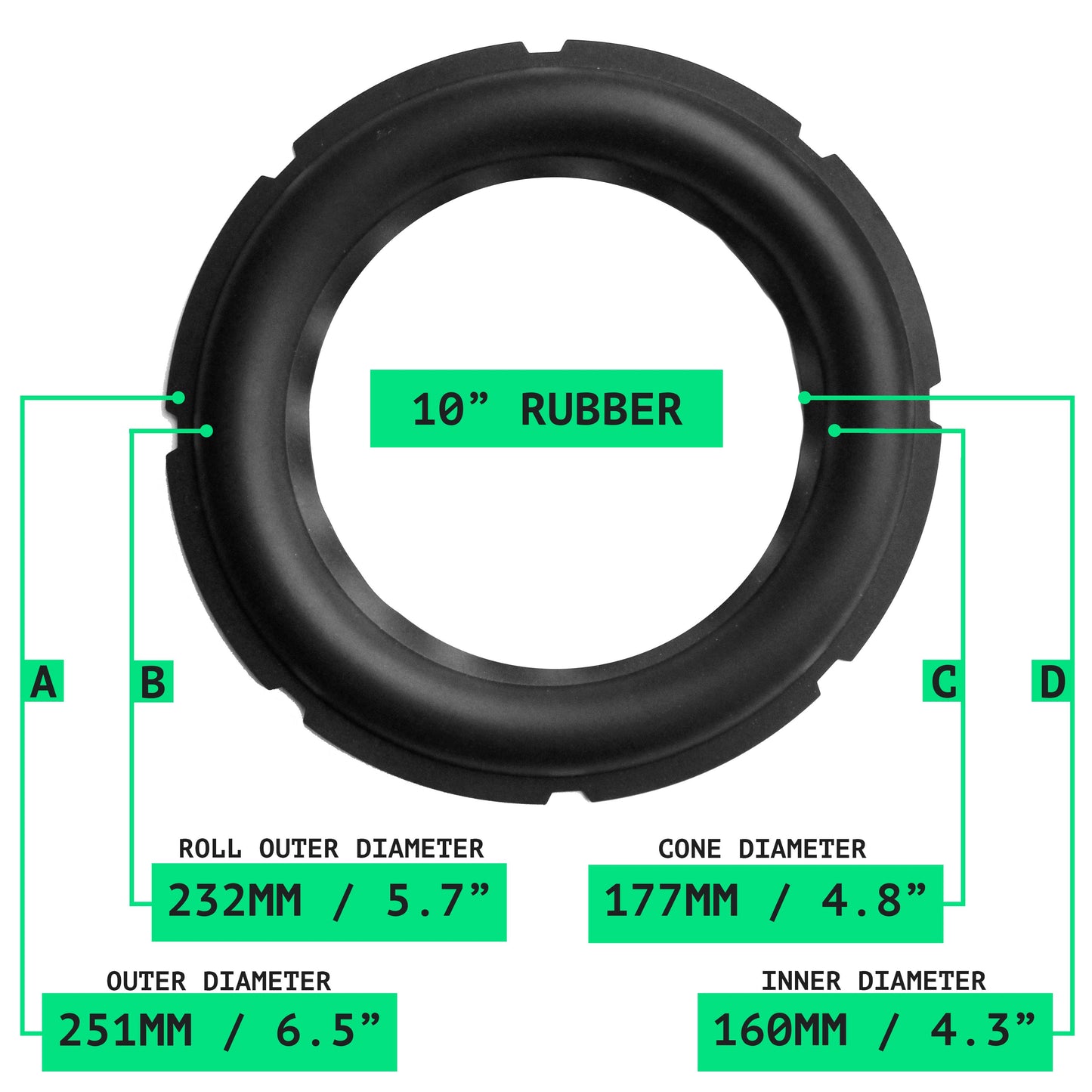 10" Rubber Repair Kit (B) - OD:251MM ID:160MM