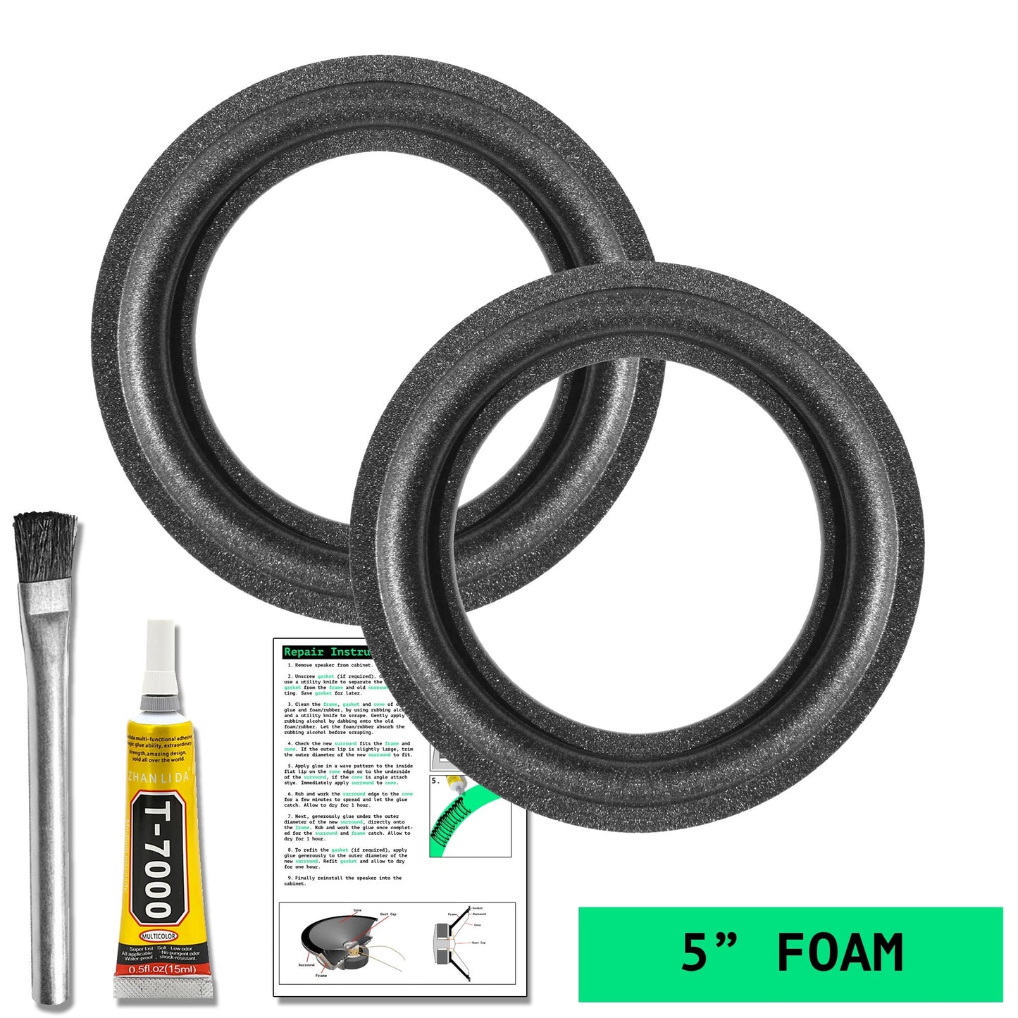 BSR: DR-1030, DR-1550L, DR-1550R 5" Foam Repair Kit