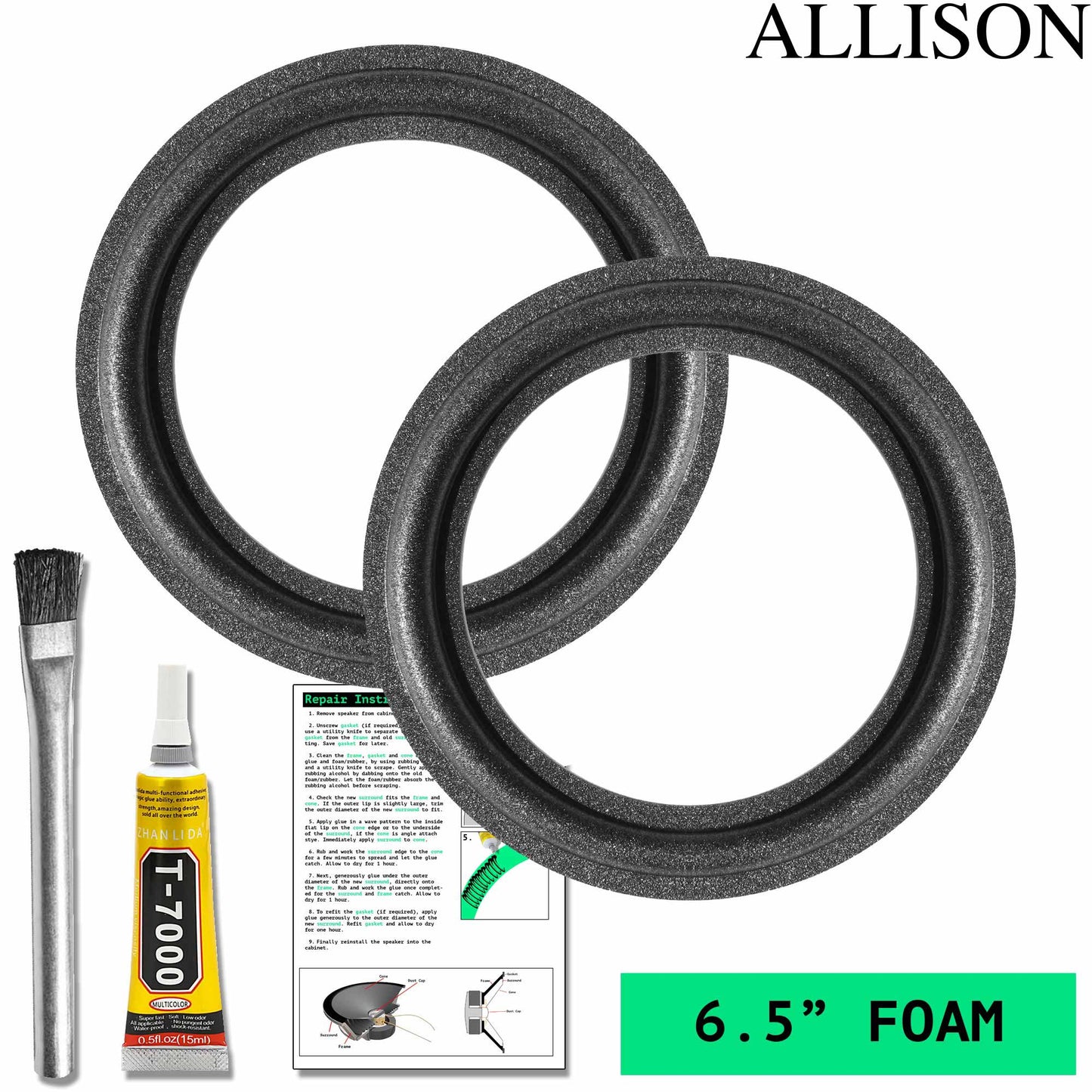 Allison 120, AL-120, AL-125, 6.5" Foam Repair Kit