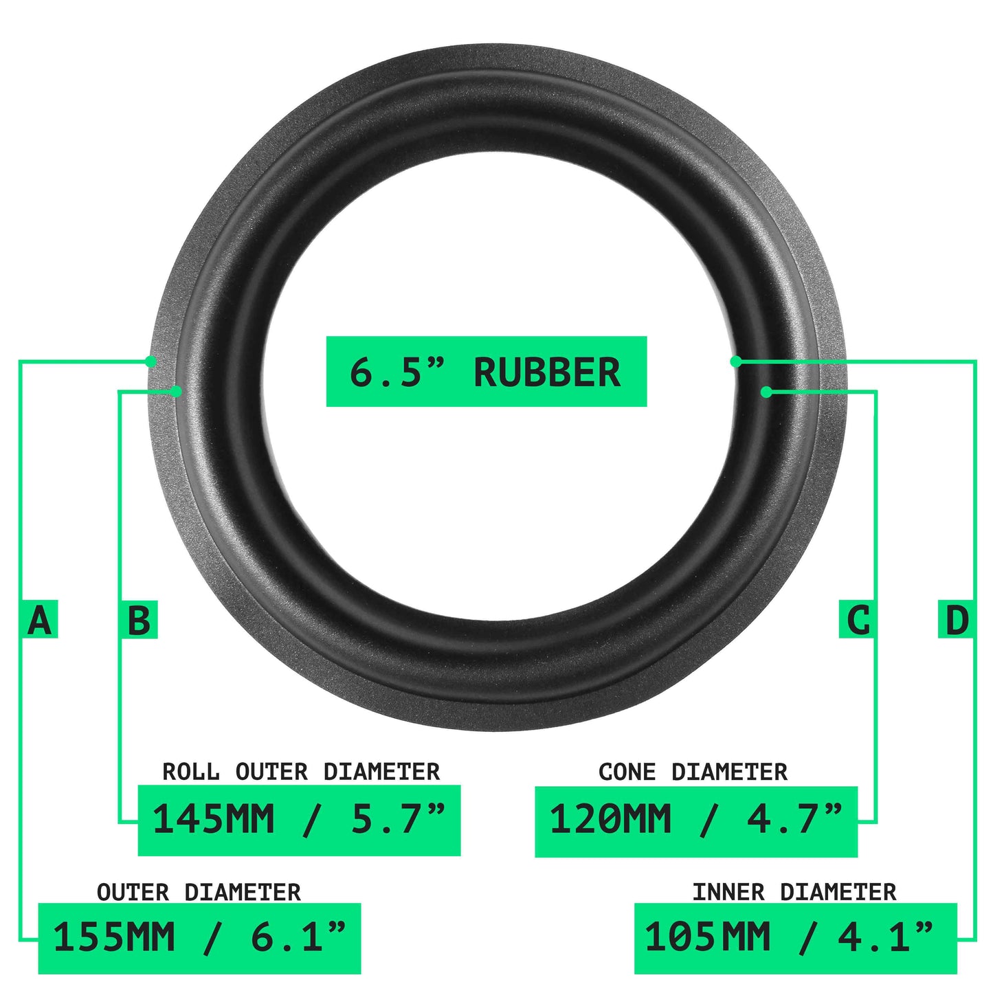 6.5" Rubber Repair Kit - OD:155MM ID:110MM