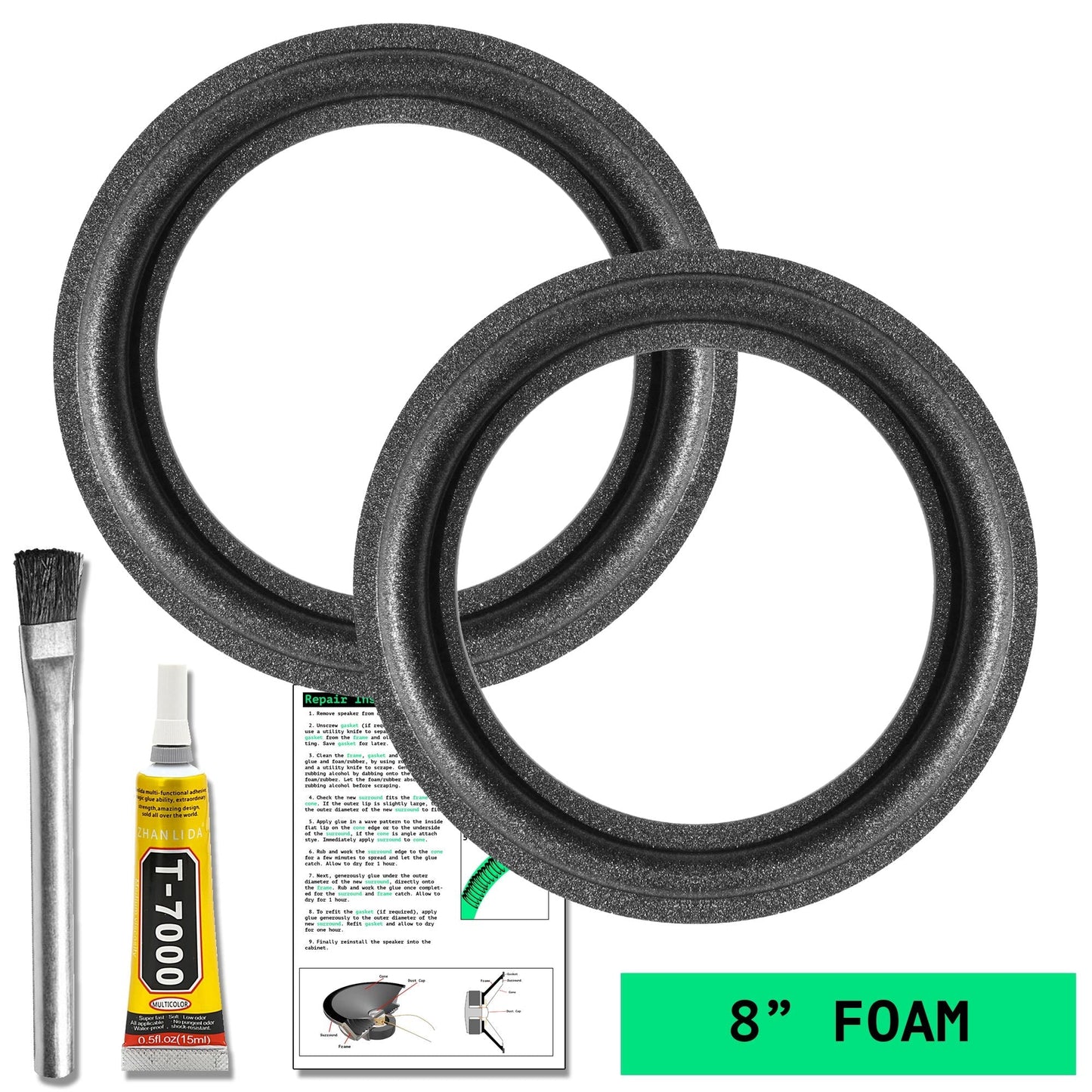 BSR 153, 158, 82 C, 1055, DR-820 8" Foam Repair Kit